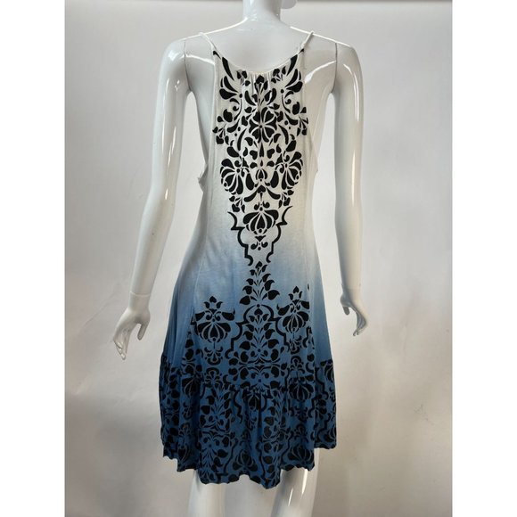 Testament Spaghetti Stap Ombre Sun Dress Size Medium Blue Cotton Blend - Picture 5 of 16